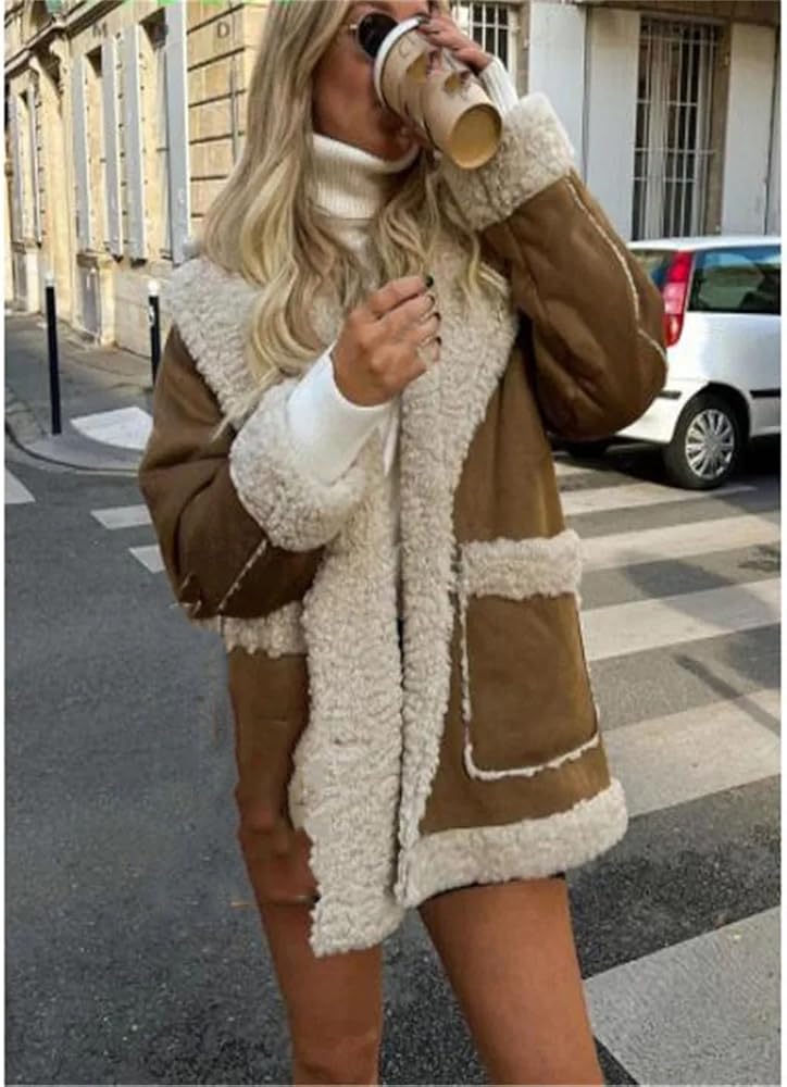 Amazon.com: Women's Faux Fur Jacket Women's fleece Thickened